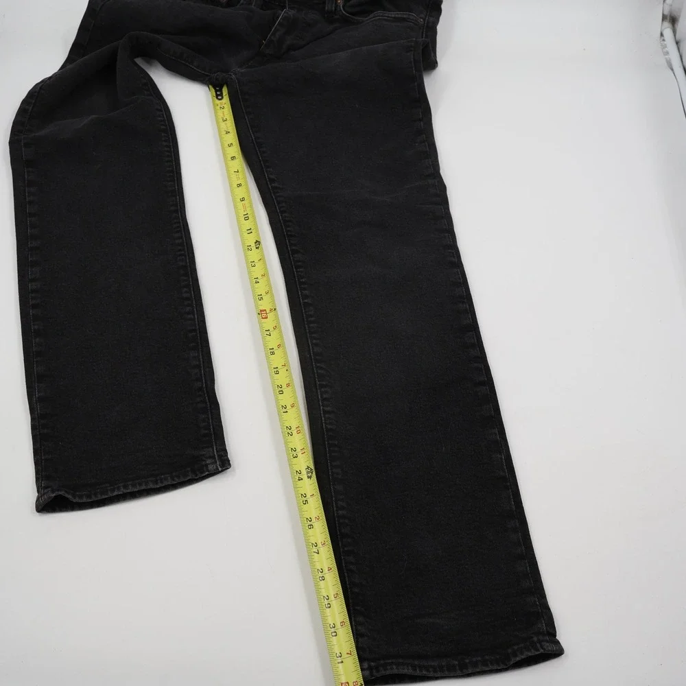 Levi's Premium Jeans Mens 34x34 Black Straight Leg Denim Big 